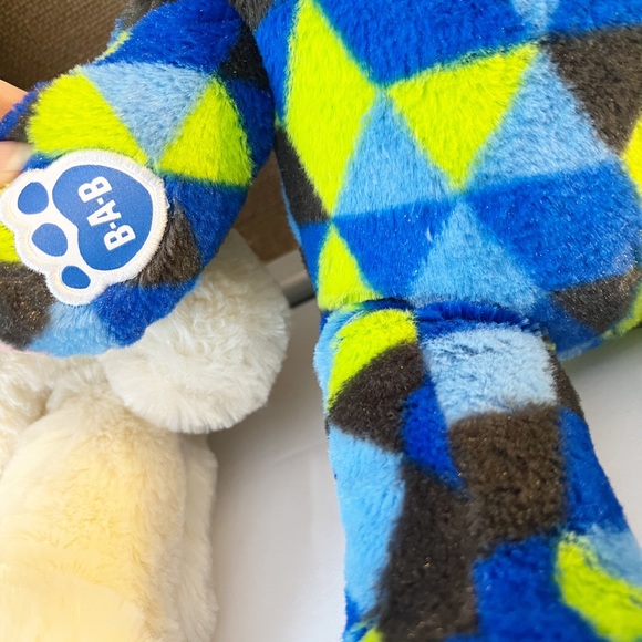 Build a Bear Blue Black Green Checkered 2018 Plush Gamer Rare 18" & Lil Cub 15” - Picture 4 of 10